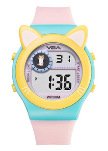 SPIKY Eva A26 Cat Ear Digital Kids Watch - Pink