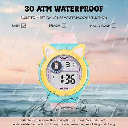 SPIKY Eva A26 Cat Ear Digital Kids Watch - Pink