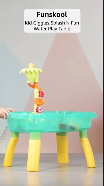 Funskool Kid Giggles Splash N Fun Water Play Table, 10 Accessories for Water Fun Play, Ideal for Pre-Schoolers, Multi-Colour.