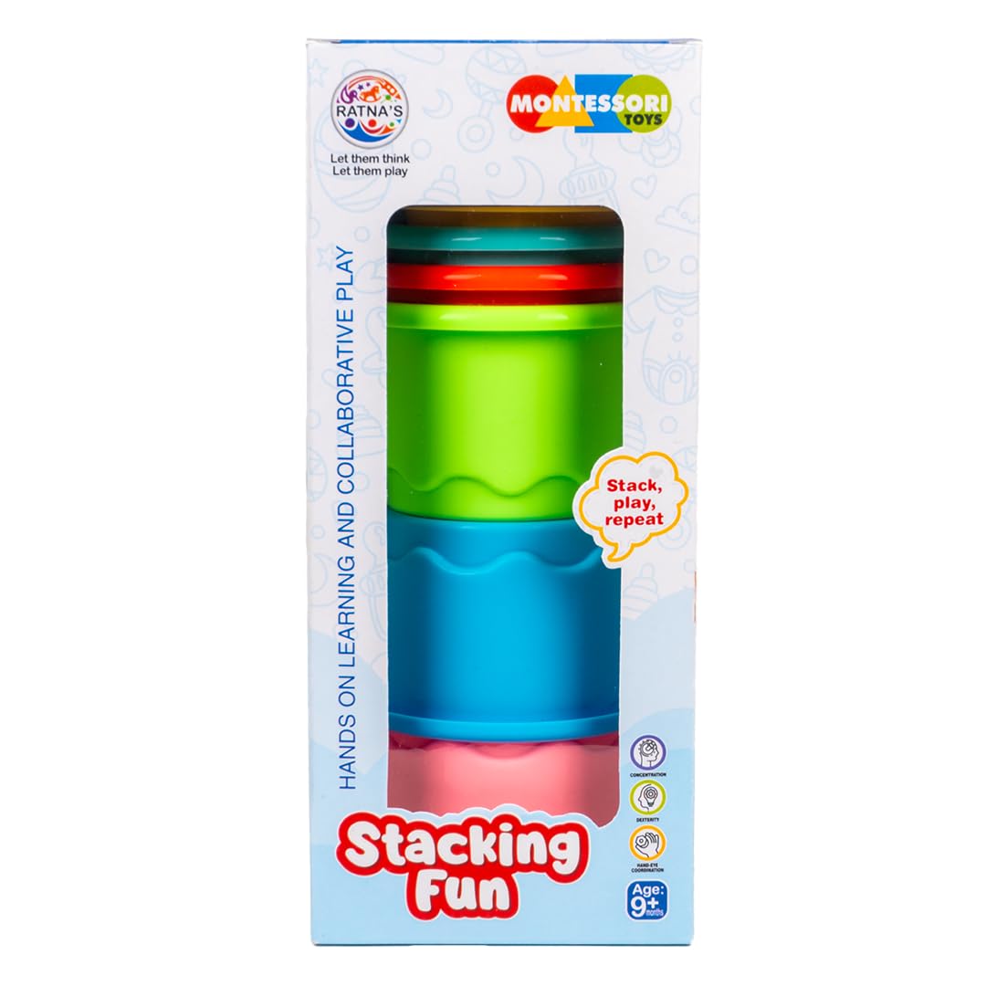 Ratna's Stacking Fun Beaker with Shape Sorting Educational & Learning Toy for Kids & Toddlers