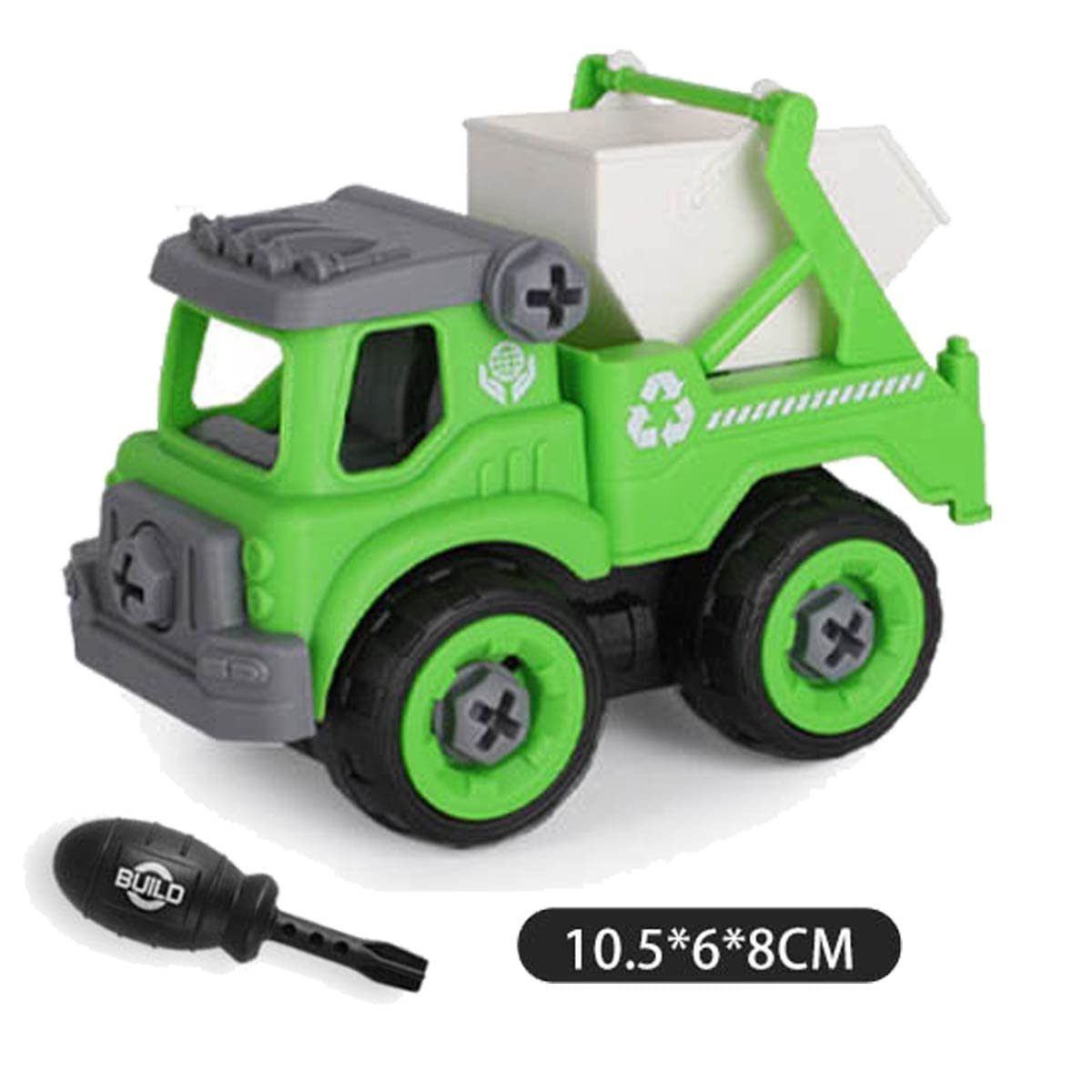 DIY Sanitation Truck Set - Pack of 2 with Screwdriver