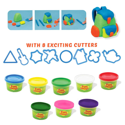 Funskool Fundough Playset School Bus, A for Children, Multicolour, Dough, Toy, Shaping, Sculpting, 3 Years