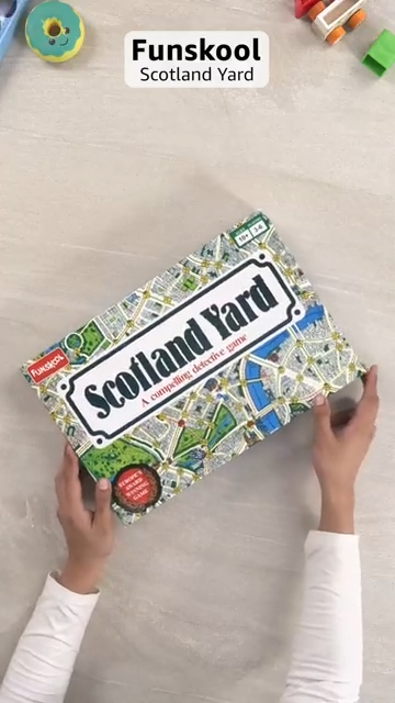 Funskool Scotland Yard, A Compelling Detective Game, Strategy Game, Board Game for Kids, Adults, Educational, 3 to 6 Players, Family Fun, Activity Toy for Childrens, Gift Set for Kid, Ages 7+ Years