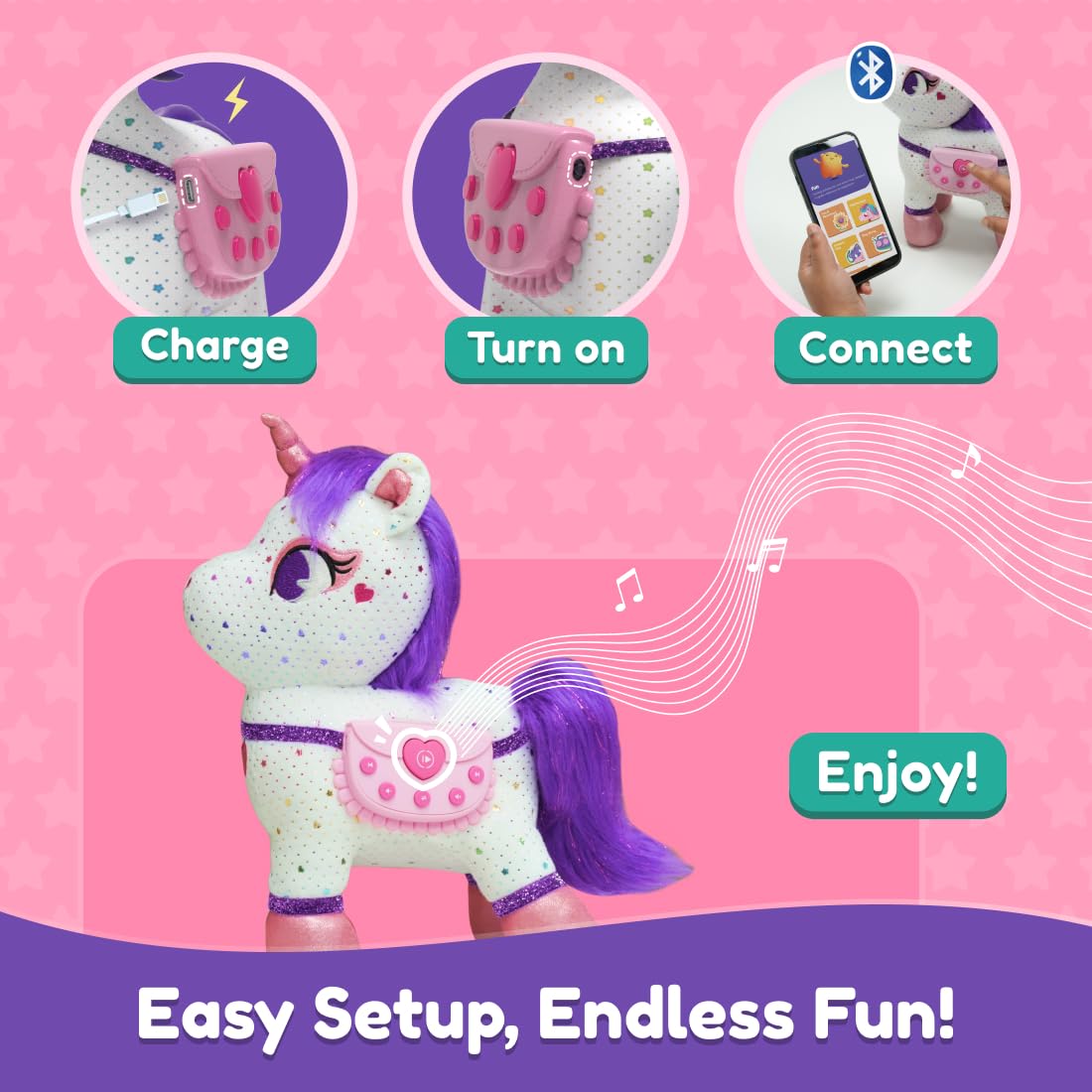 PlayShifu Lovabies ZeeZee Smart Unicorn Storyteller Plush Toy