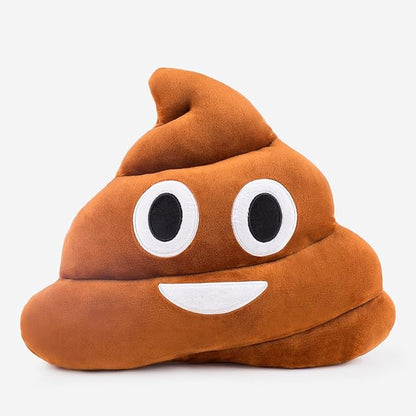 The Purple Tree Poop Emoji Velvet Cushion - Brown
