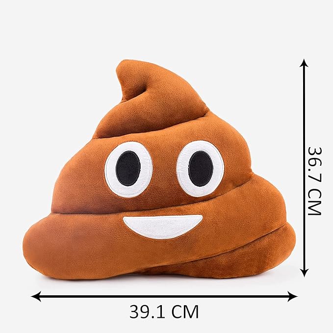 The Purple Tree Poop Emoji Velvet Cushion - Brown