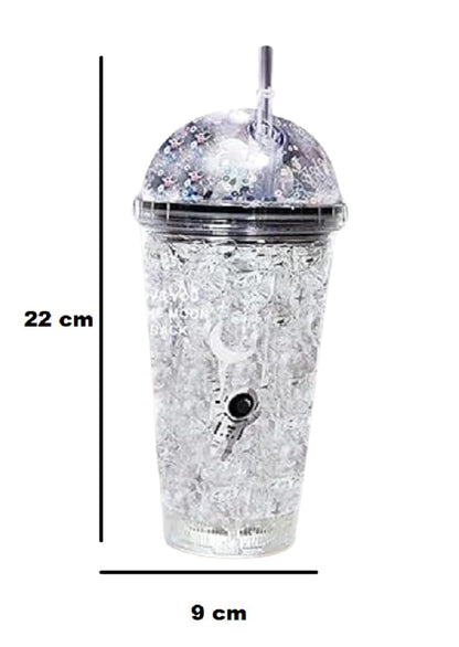 Space Theme Sipper, Astronaut Water Bottle Sipper//Astronaut Pen and Space Theme Pencil // Acrylic Sipper with Straw // Stylish Space Design Tumbler,Ice Look Astroanut Sipper (Pack of 3)