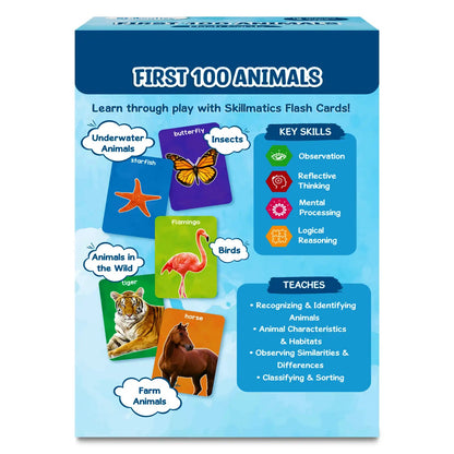 Skillmatics First 100 Animals Flash Card