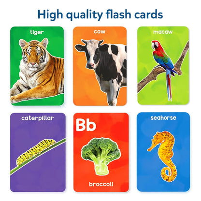 Skillmatics Flash Cards - First 100 Animals & Letters & First 100 Words