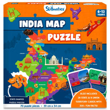 Skillmatics India Map Puzzle 70 Piece State-Shaped Learning Puzzle
