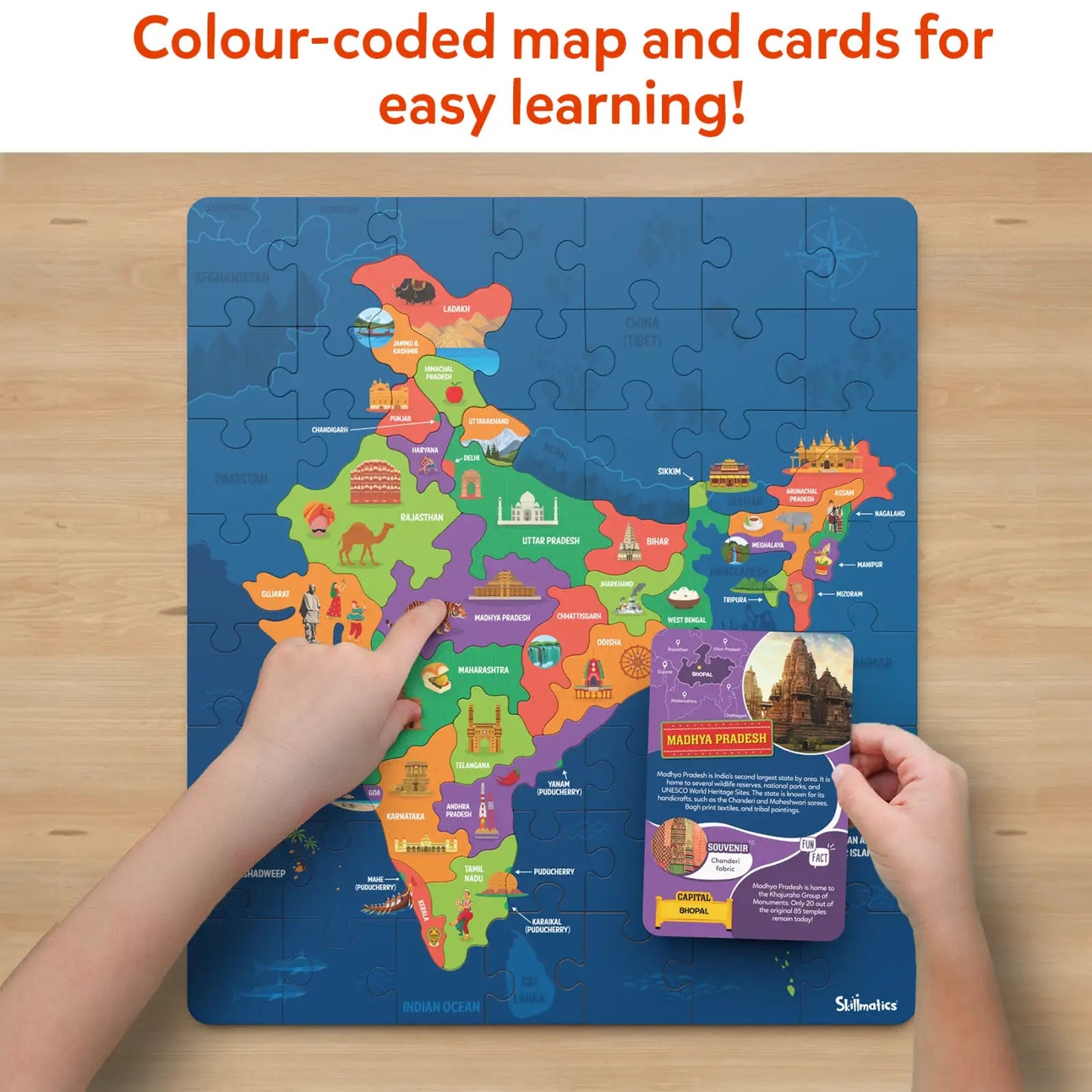 Skillmatics India Map Puzzle 70pcs