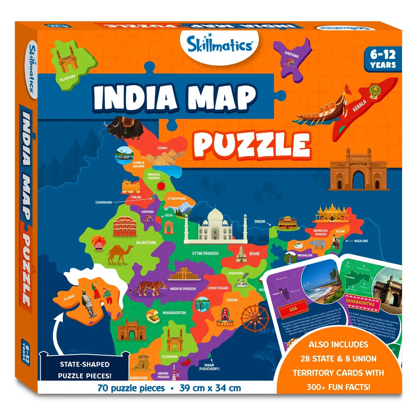 Skillmatics India Map Puzzle 70pcs
