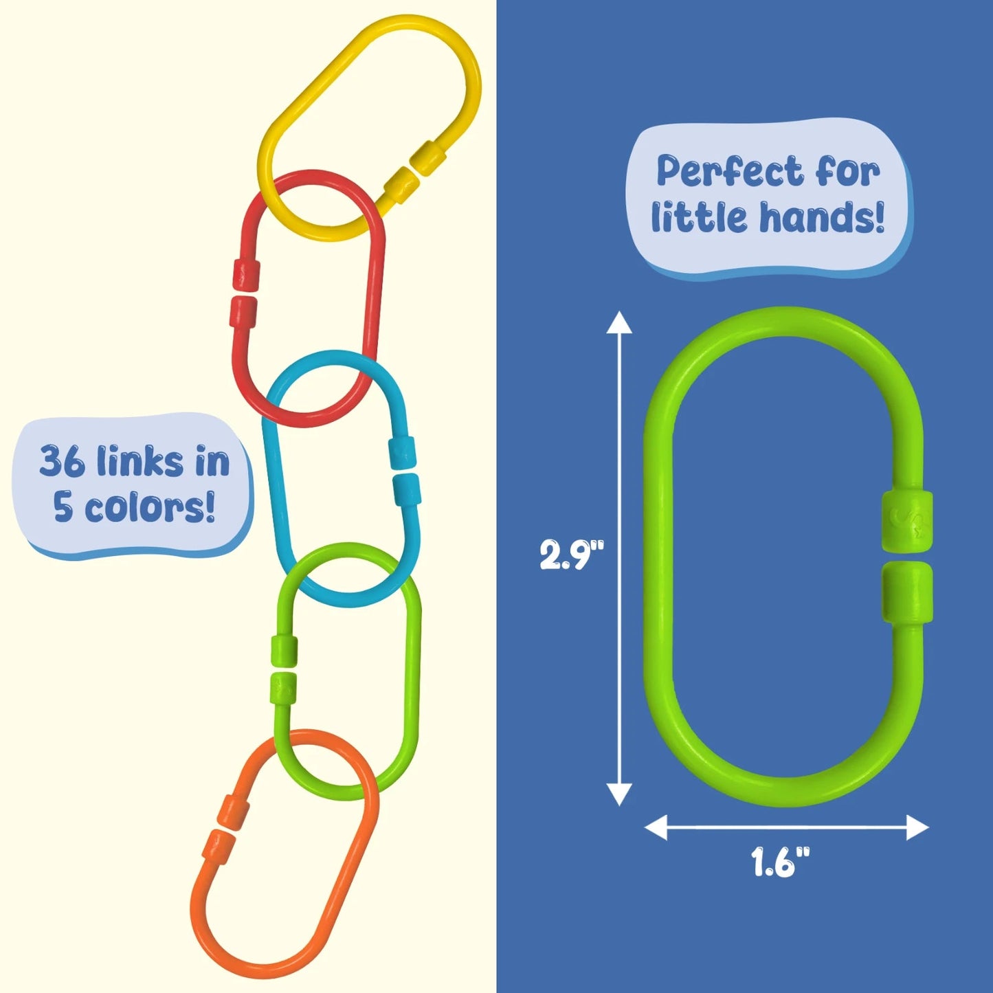 Skillmatics Linkies Connectable Learning Link Toy - 36 Links