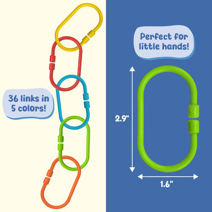 Skillmatics Linkies Connectable Learning Link Toy - 36 Links