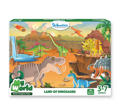 Skillmatics My World Land Of Dinosaurs Building Playset