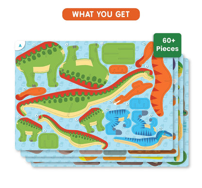 Skillmatics My World Land Of Dinosaurs Building Playset