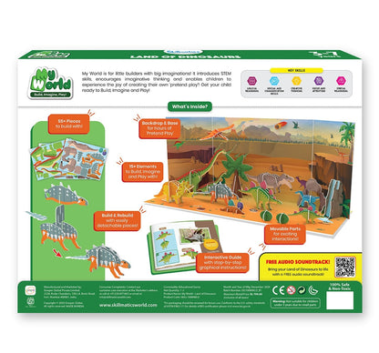 Skillmatics My World Land Of Dinosaurs Building Playset