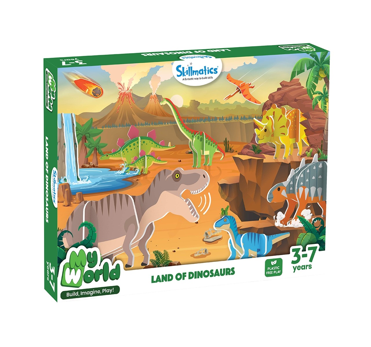 Skillmatics My World Land Of Dinosaurs Building Playset