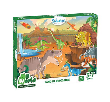 Skillmatics My World Land Of Dinosaurs Building Playset