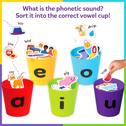 Skillmatics Phonics Sorter,5 Vowels With Picture Pieces