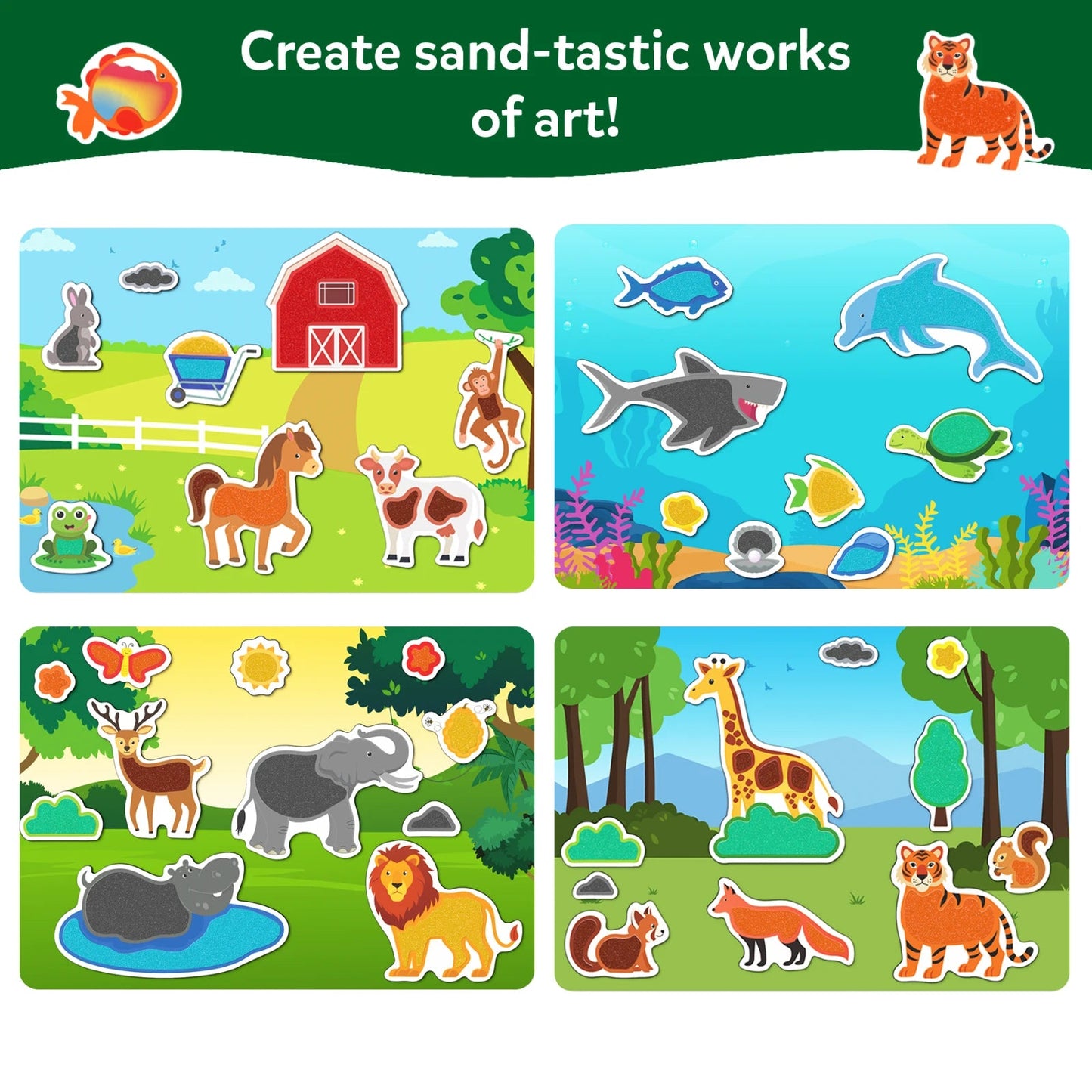 Skillmatics Sand Tastic Art Amazing Animals