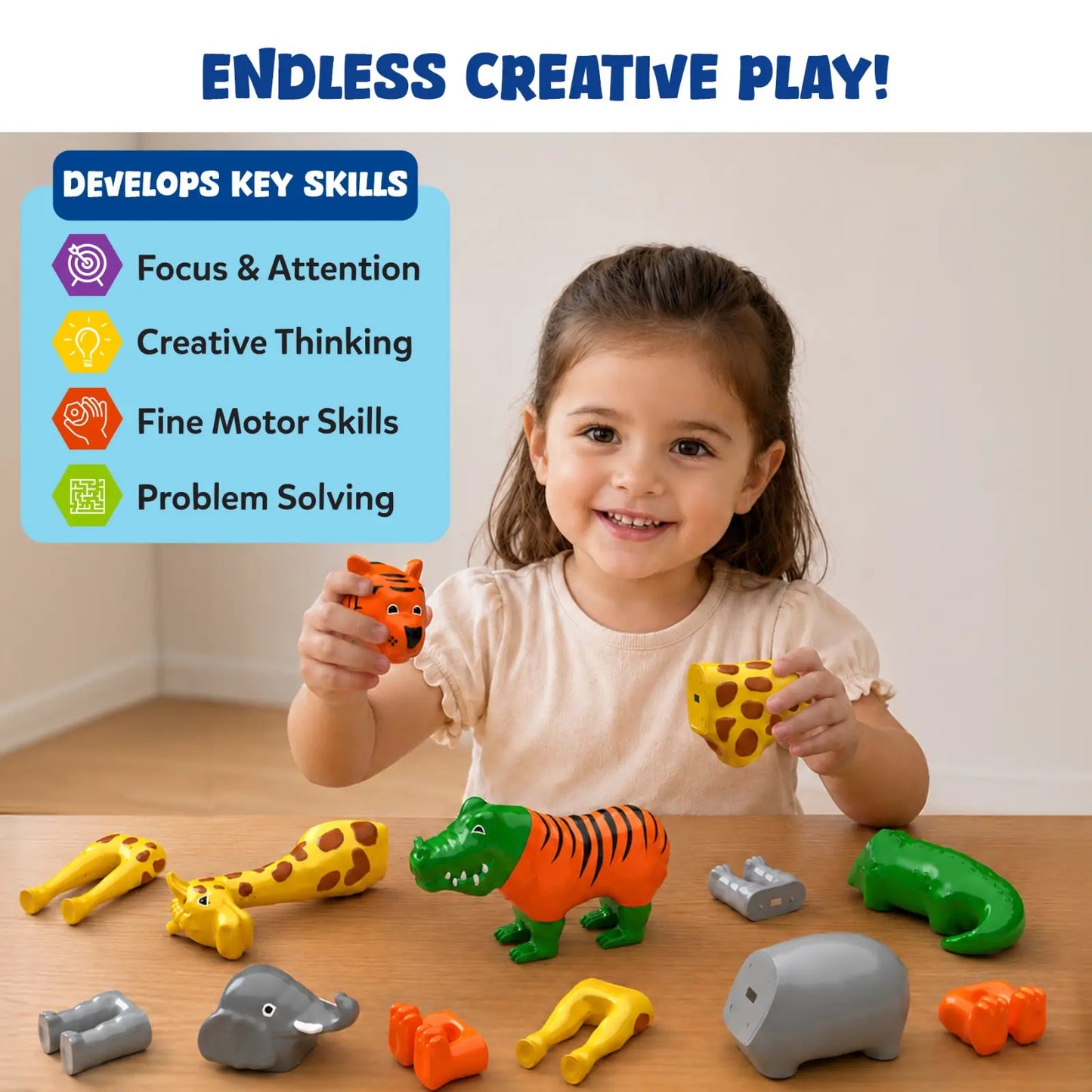 Skillmatics Snap N' Swap A Magnetic Toy For Animal