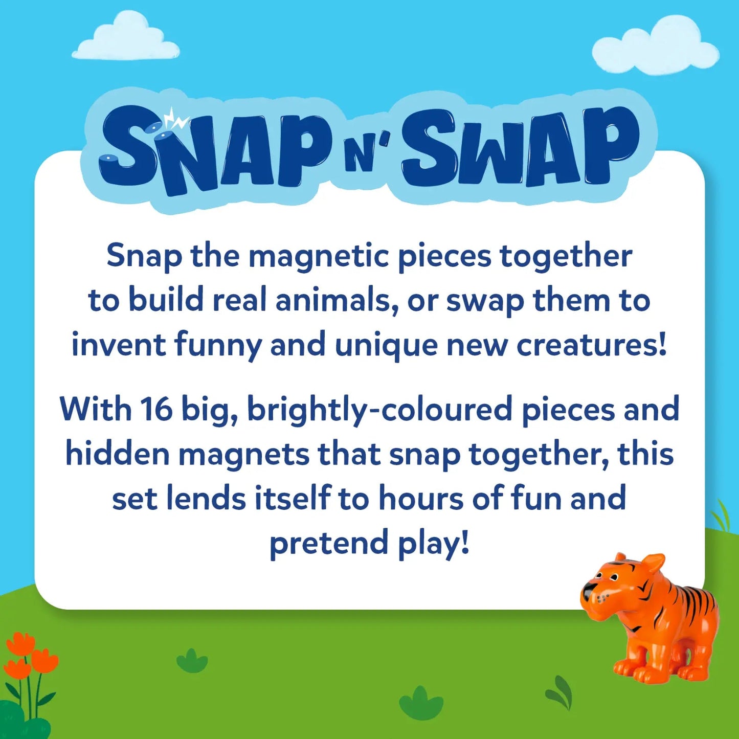 Skillmatics Snap N' Swap A Magnetic Toy For Animal