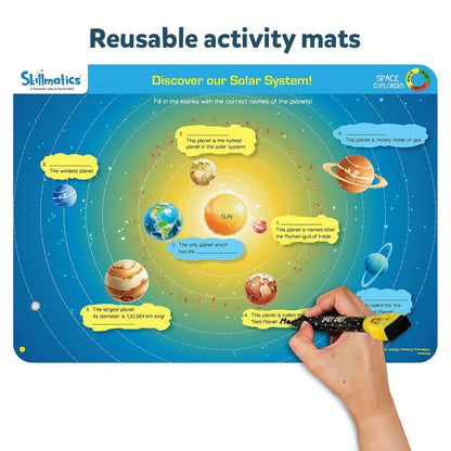 Skillmatics Space Explorers, Write And Wipe Activity Mats