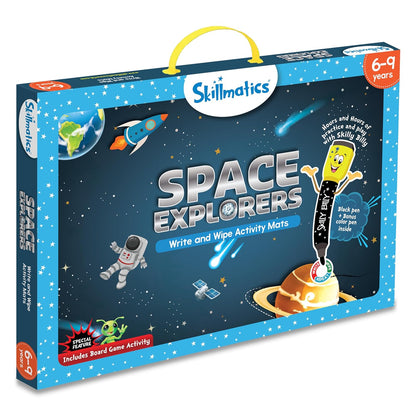Skillmatics Space Explorers, Write And Wipe Activity Mats