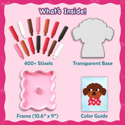 Skillmatics Stixels - The Little Puppy 3D Wall Decor Craft Kit