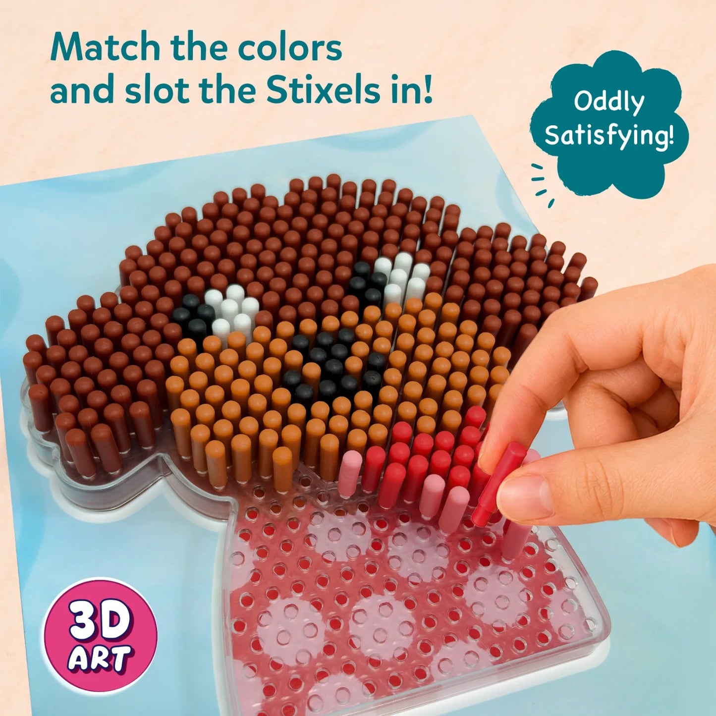 Skillmatics Stixels - The Little Puppy 3D Wall Decor Craft Kit