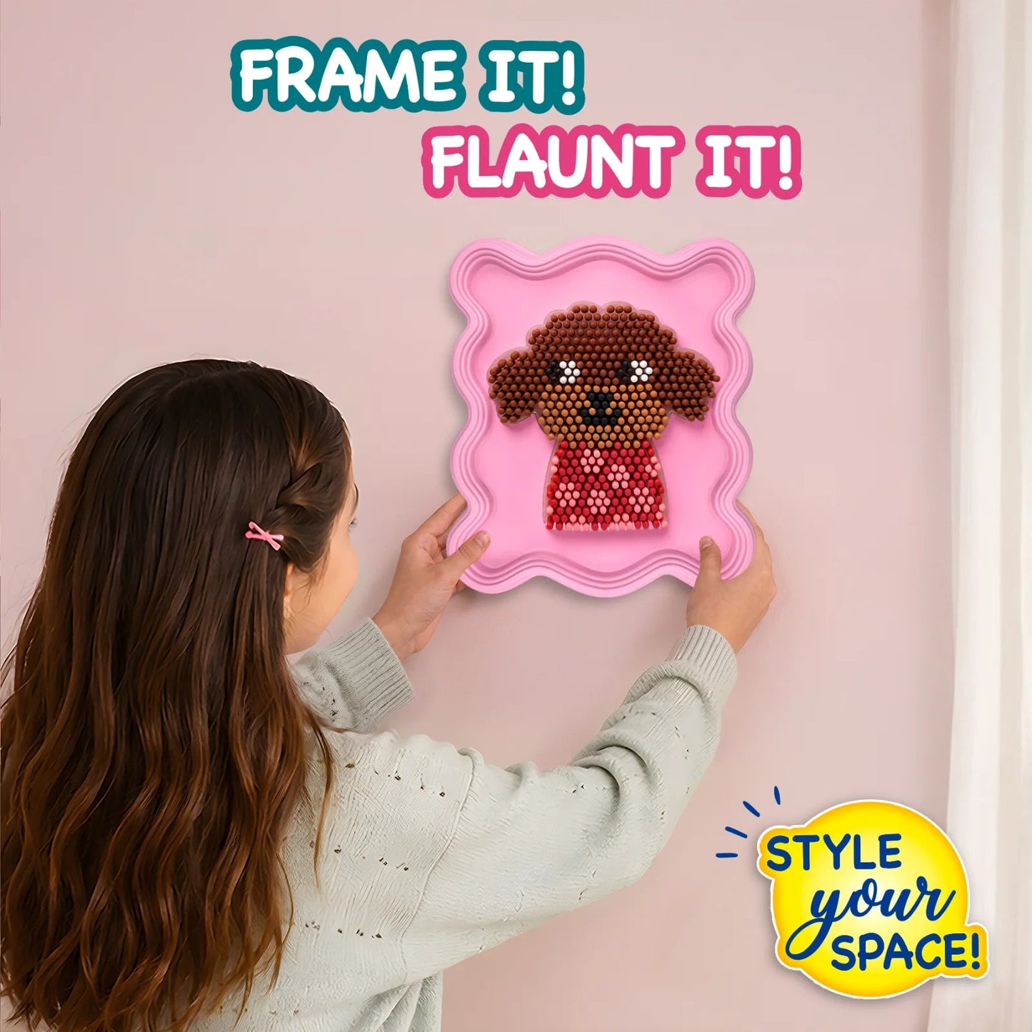 Skillmatics Stixels - The Little Puppy 3D Wall Decor Craft Kit