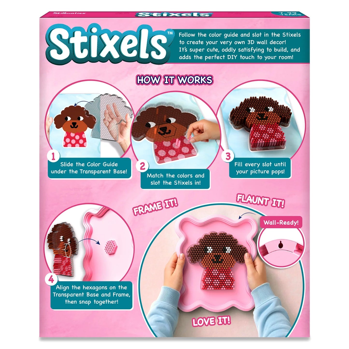 Skillmatics Stixels - The Little Puppy 3D Wall Decor Craft Kit
