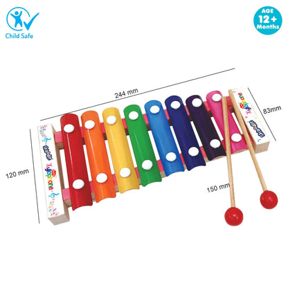 Skoodle Green Orange My First Xylophone Rainbow Wooden Musical Toy