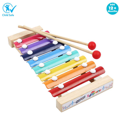 Skoodle Green Orange My First Xylophone Rainbow Wooden Musical Toy