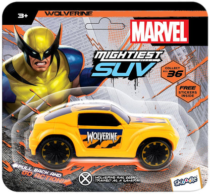 Skoodle Marvel Mightiest SUV Wolverine Pull Back and Go Action Car