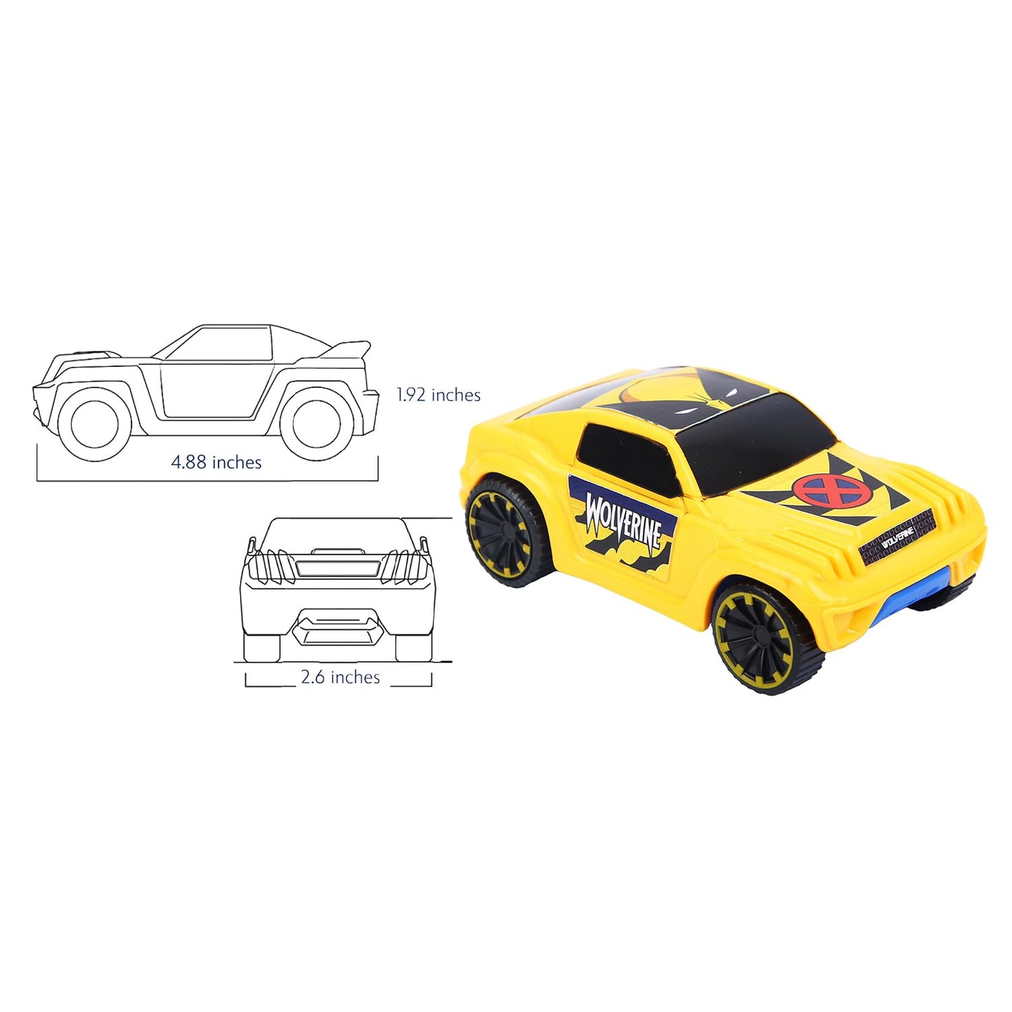 Skoodle Marvel Mightiest SUV Wolverine Pull Back and Go Action Car