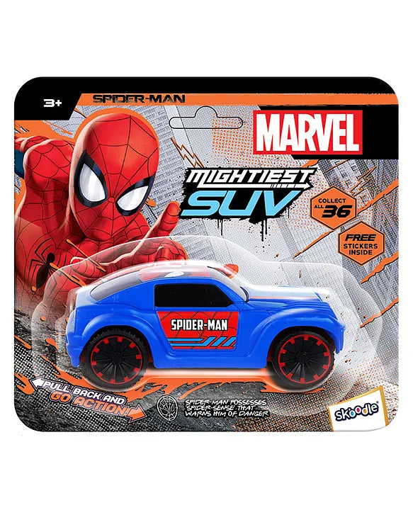 Marvel Mightiest SUV Spider-Man Pull Back Toy Car