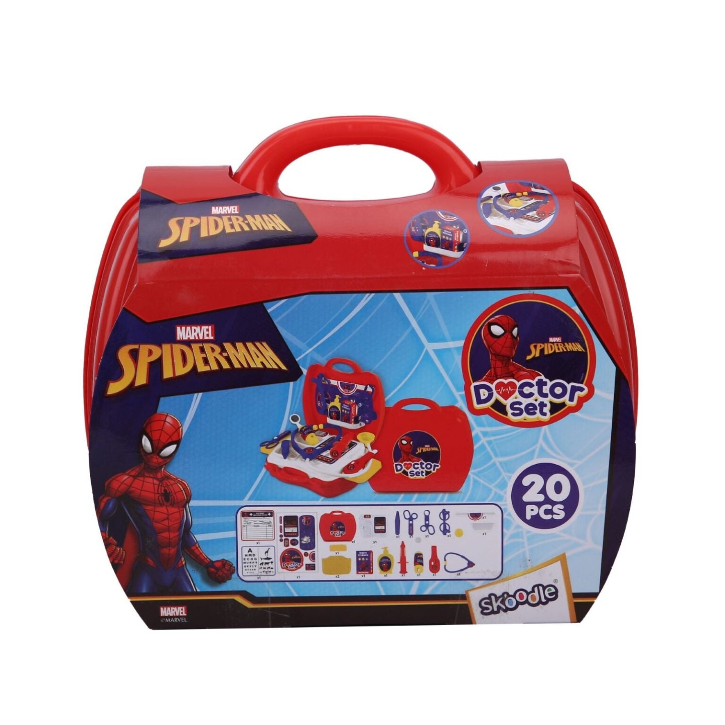 Skoodle Marvel Spiderman Doctor Set – 20 Pcs with Carry Case