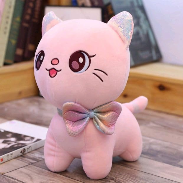 Cute Baby Kitty Kitten Cat Soft Toy Plush with Coloful Ears - Kids Love | 25 CM