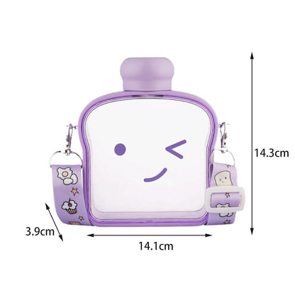 Smiley Emoji Transparent Cup Bottle 380ml