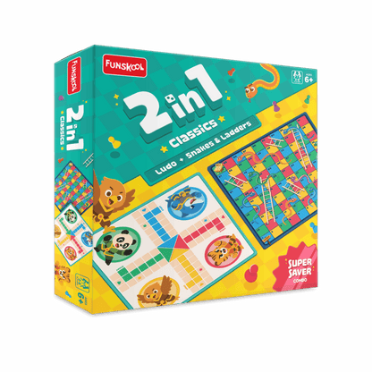 Funskool Snake & Ladders, Strategy Game, Board Game for Kids, Adults, Families, Educational, Fun, 2 to 4 Players, Family Fun, Learning Activity Toy for Childrens, Gift Set for Kid, Ages 5+ Years