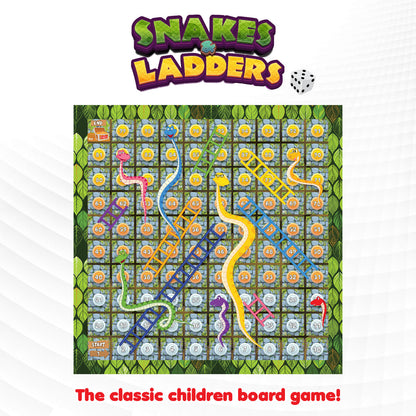 Funskool Snake & Ladders, Strategy Game, Board Game for Kids, Adults, Families, Educational, Fun, 2 to 4 Players, Family Fun, Learning Activity Toy for Childrens, Gift Set for Kid, Ages 5+ Years