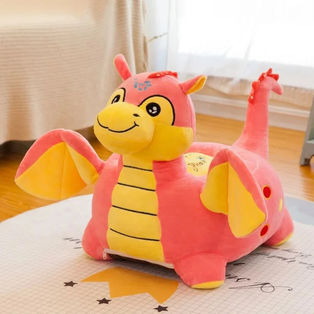 Yellow And Red Polyester Fiber Kids Dragon Soft Toy, For School/Ply School