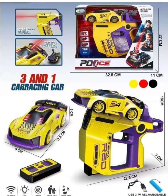 Spiderman Police Laser Remote Control Car