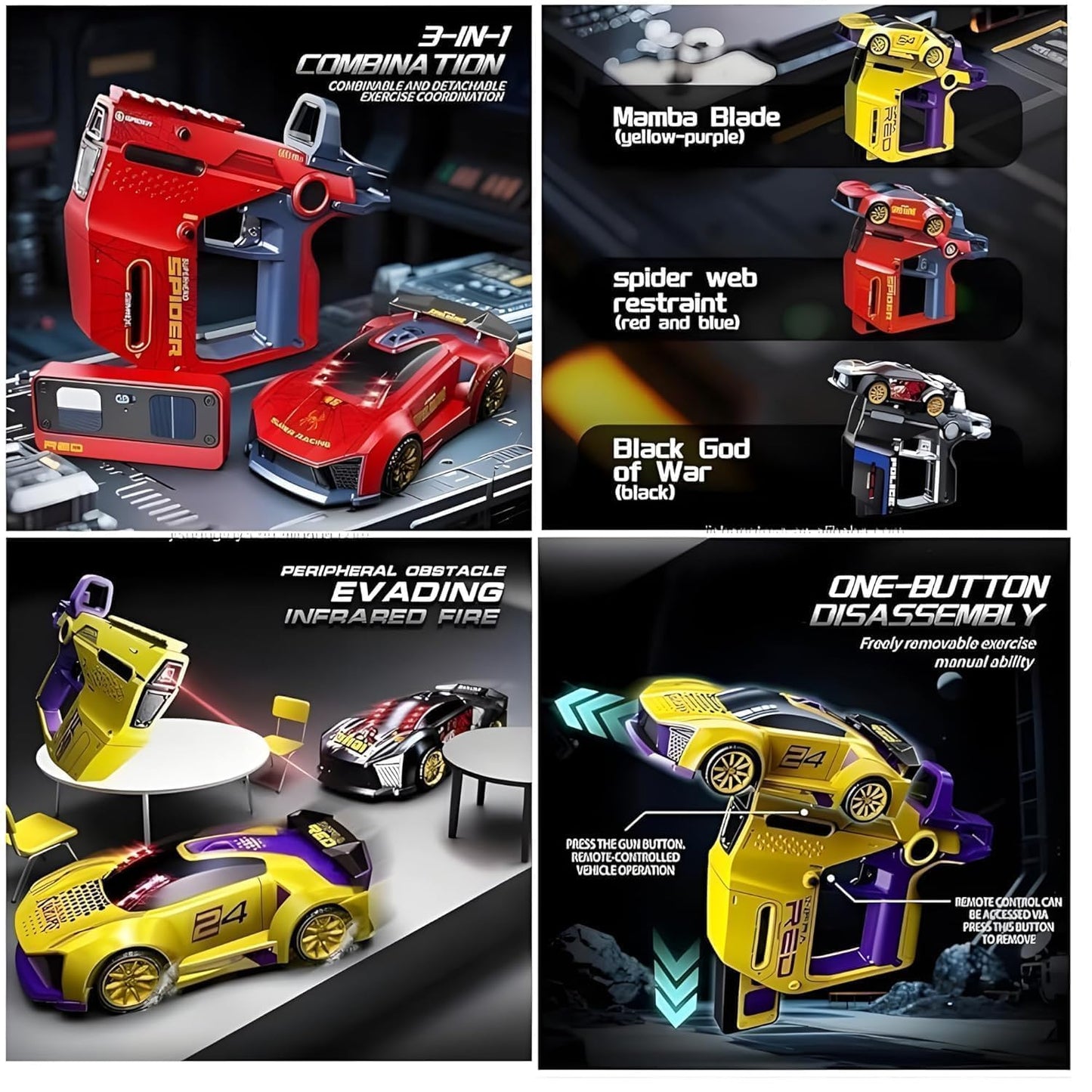 Spiderman Police Laser Remote Control Car