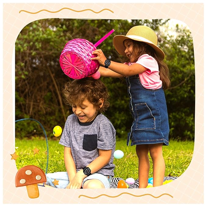 SPIKY Square Analog Kids Watch | Classic Typography Strap | Unbreakabe Silicon Strap | 30M Water Resistant | Stylish & Adorable for Kids Aged 2-12 | Best Birthday Gift for Boys and Girls