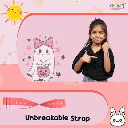 SPIKY Mult-Functional Digital Watch for Kids | 7 Multicolor Luminous Display, Week Calendar, Seconds| 30M Water Resistant | Unbreakable TPU Strap | Best Birthday Gift for Kids Boys and Girls