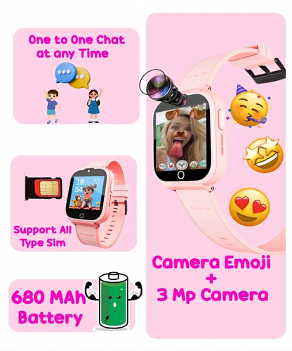 Spiky Cyclops 4g Voice Calling Kids Smartwatch