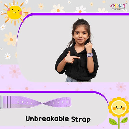 SPIKY Mult-Functional Digital Watch for Kids | 7 Multicolor Luminous Display, Week Calendar, Seconds| 30M Water Resistant | Unbreakable TPU Strap | Best Birthday Gift for Kids Boys and Girls